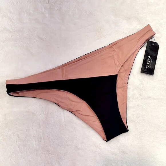 NWT Tavik Jaclyn Moderate Swim Bottom in Black/Rose Dawn - Large - Picture 2 of 7